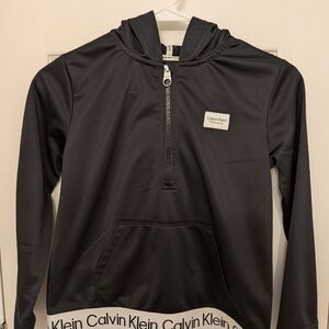 Calvin Klein Performance Kids Black Hoodie Size 8 – Half Zip